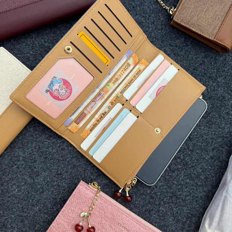 Cherry Zipper Wallet