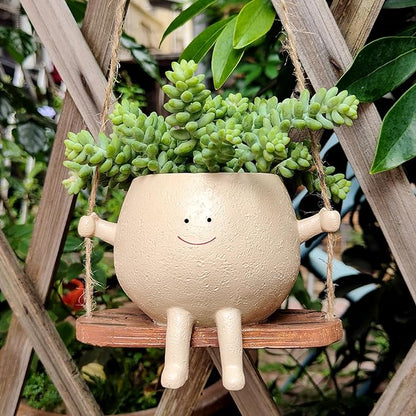 Cute Swing Smiling Face Planter