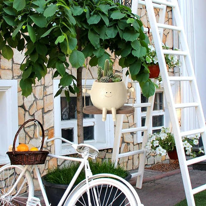 Cute Swing Smiling Face Planter