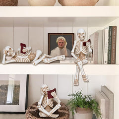 Reading Skeletons Figurines