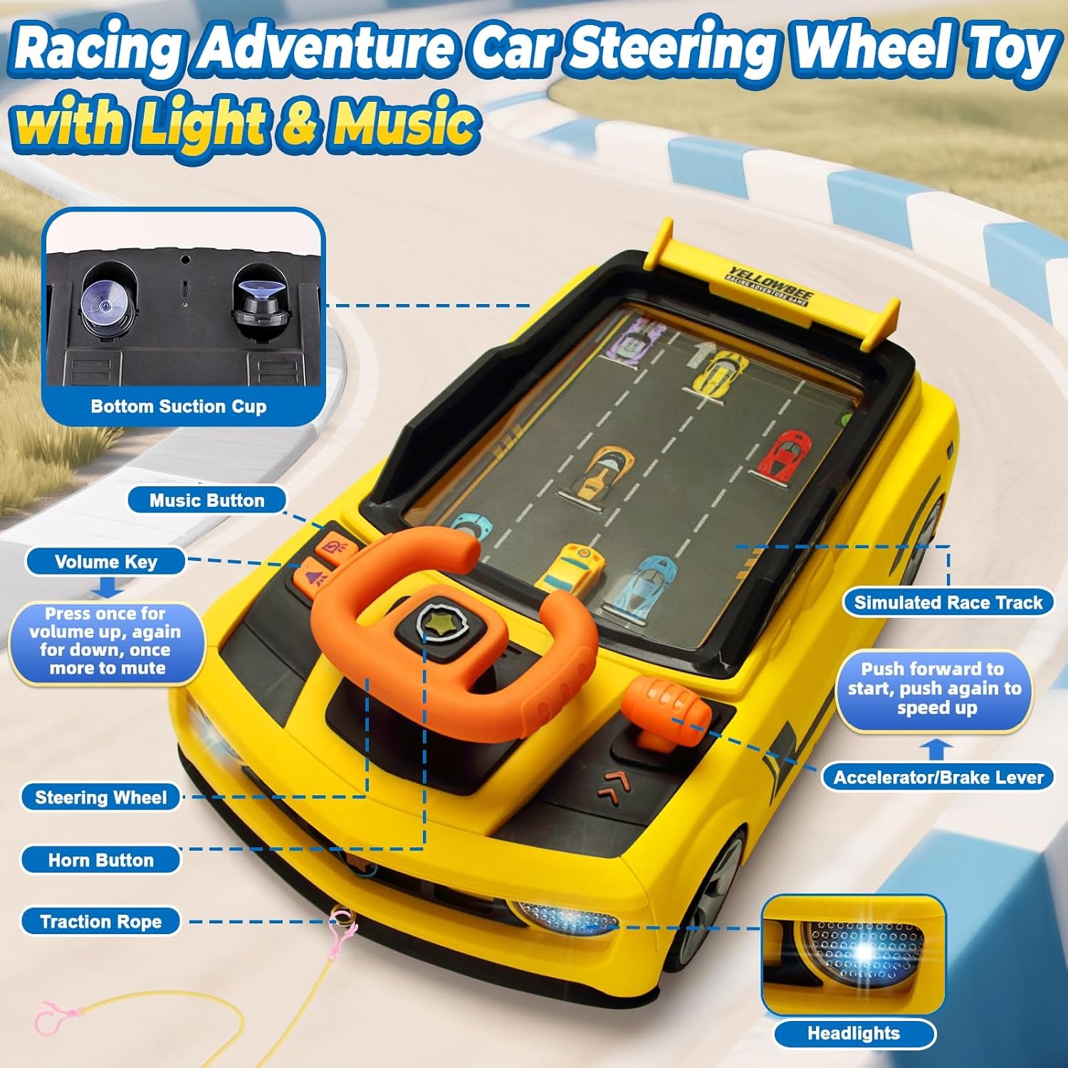 Racing Adventure Car Toy – Realistic Driving Controls