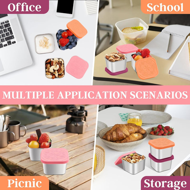 Mini Containers with Silicone Lids