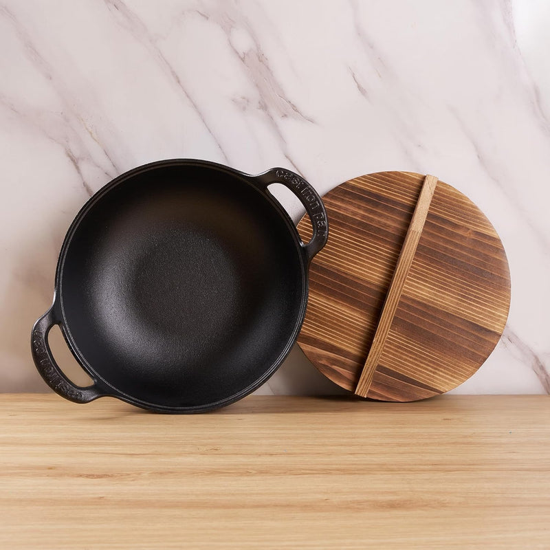 Non-Stick Cooking Pot with Wooden Lid