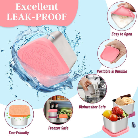 Mini Containers with Silicone Lids