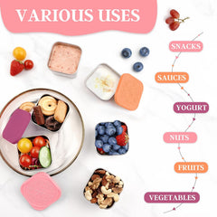 Mini Containers with Silicone Lids