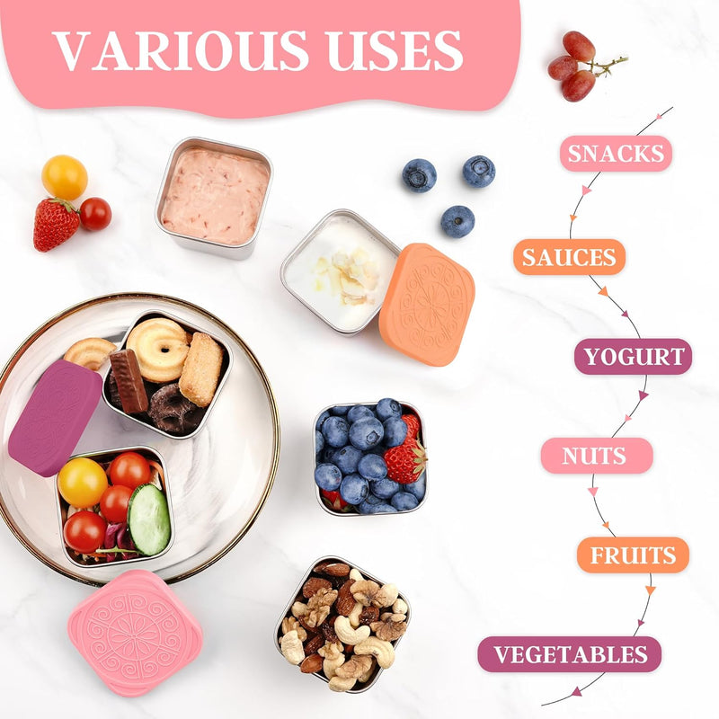 Mini Containers with Silicone Lids