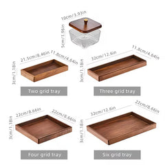 Divided Wooden Dry Fruit Tray
