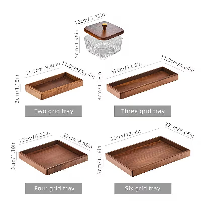 Divided Wooden Dry Fruit Tray