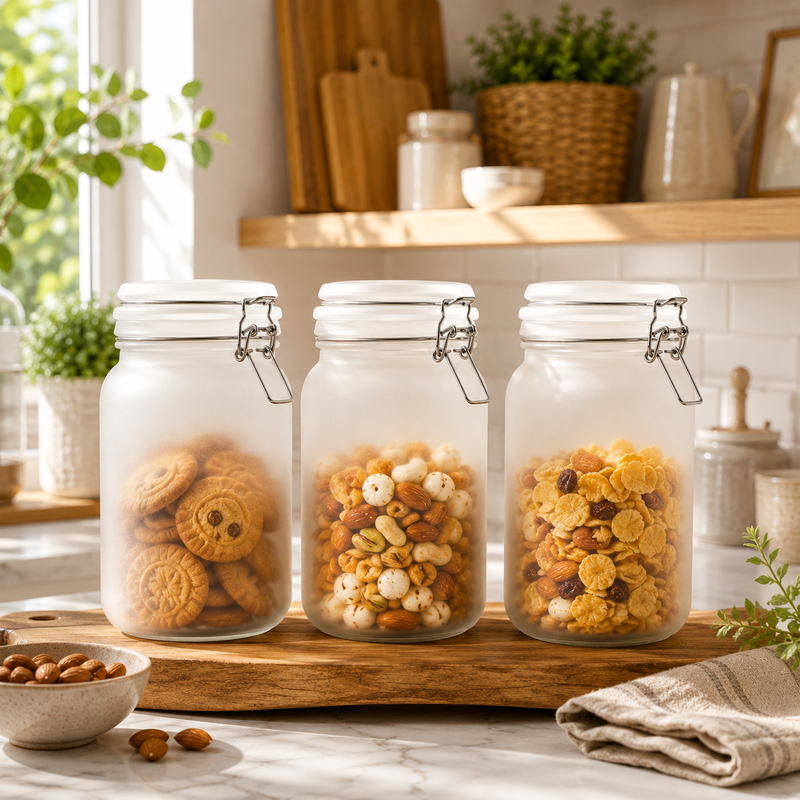 Airtight Round Storage Jars