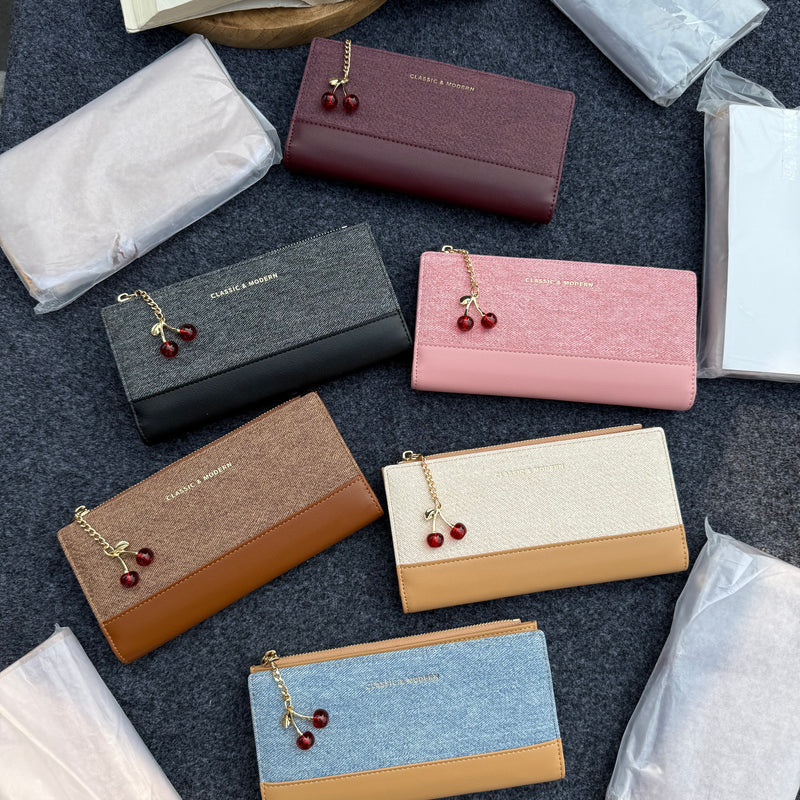Cherry Zipper Wallet