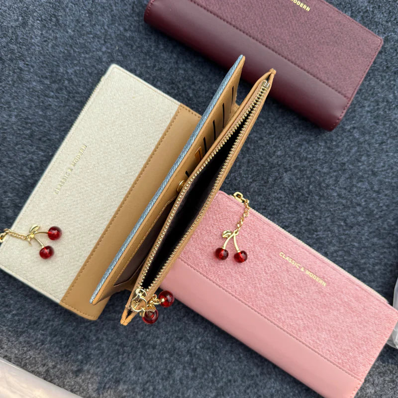 Cherry Zipper Wallet
