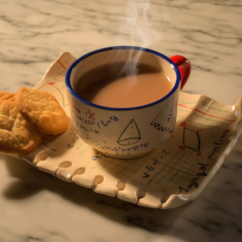 Math Notes Cup & Saucer