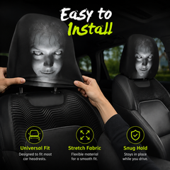 Creepy Face Headrest Covers