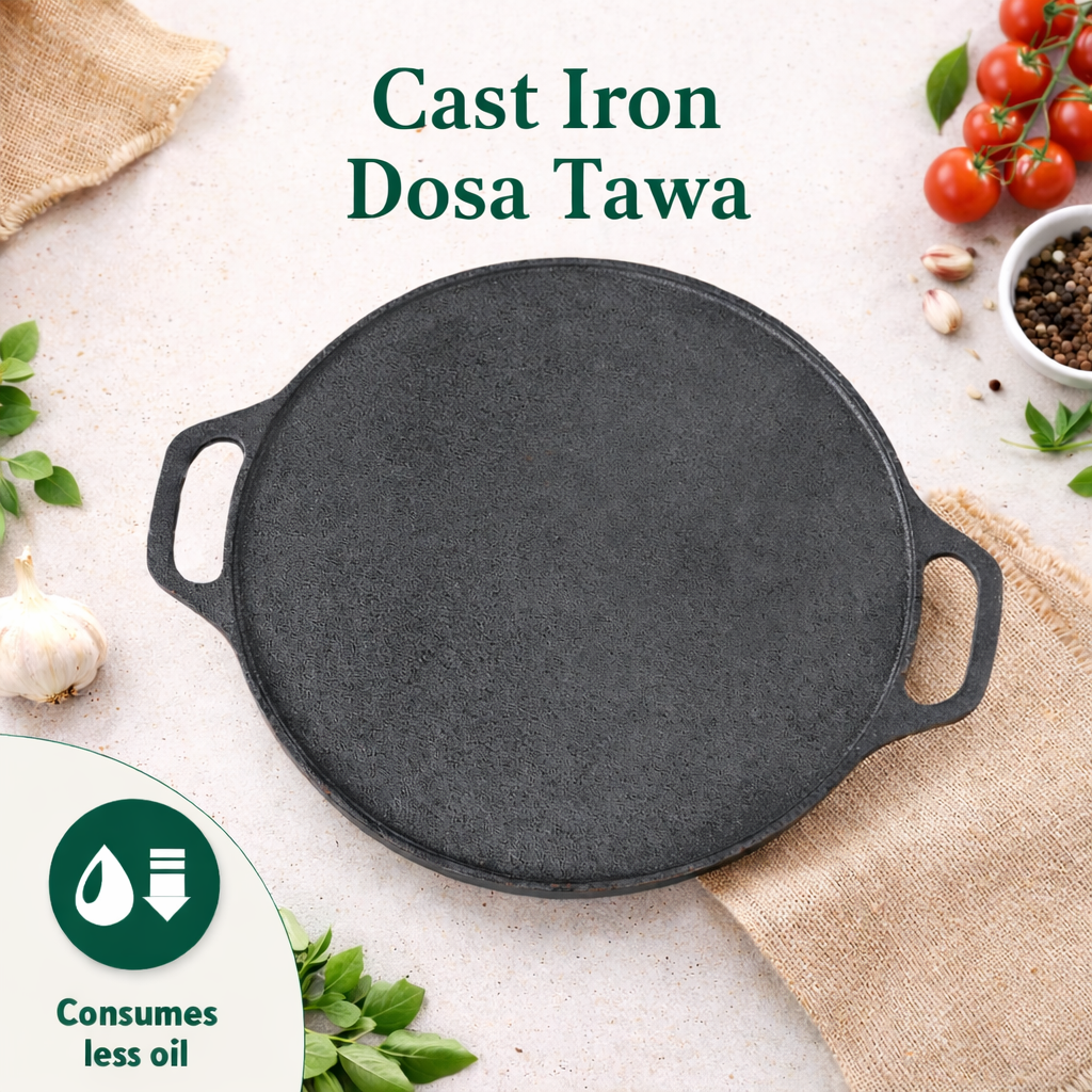 Cast Iron Dosa Tawa – Premium Cast Iron Build