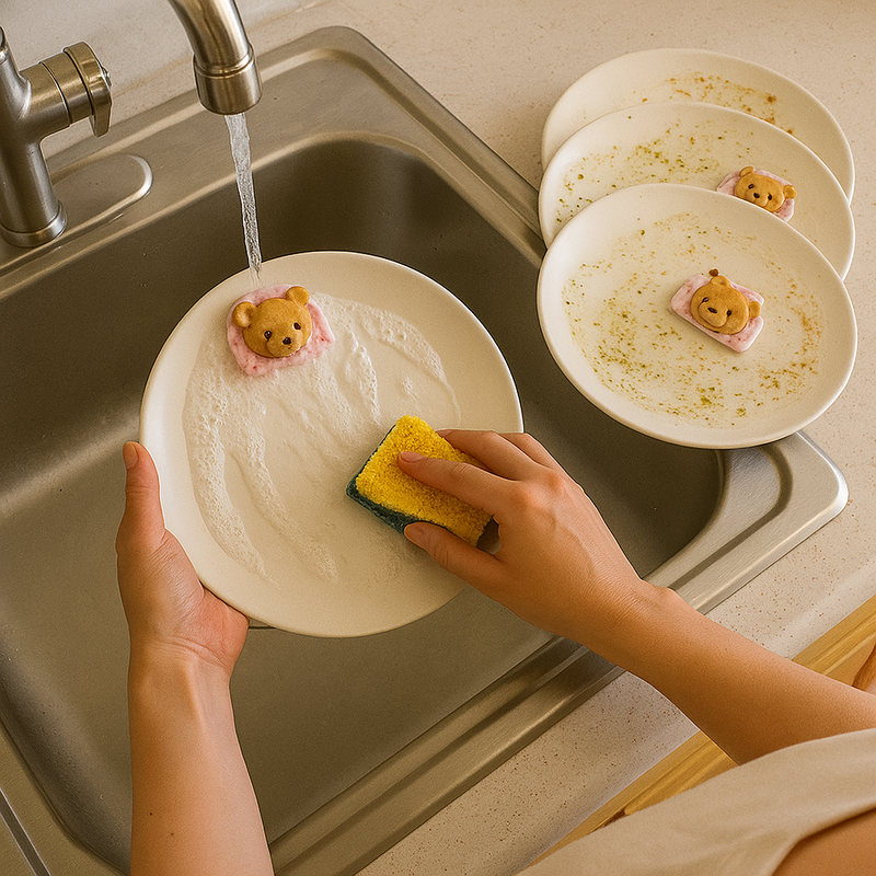 Sleeping Teddy Bear Plate