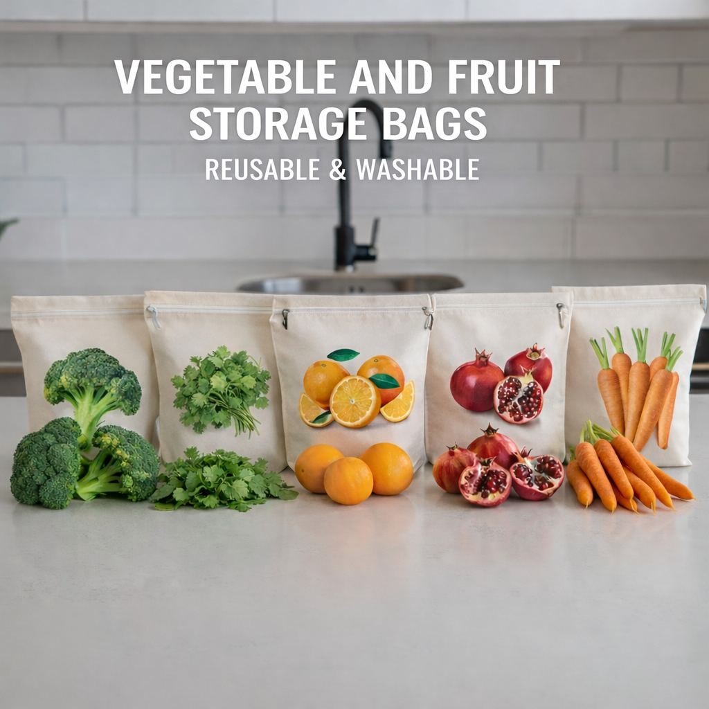 Vegetable & Fruit Storage Bags – Multi-Purpose Produce Storage Bags