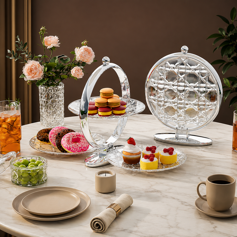 3 Layer Crystal Serving Stand