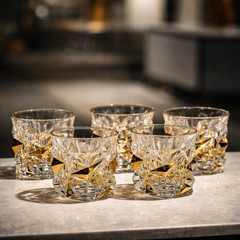 Gold Accent Glass Set
