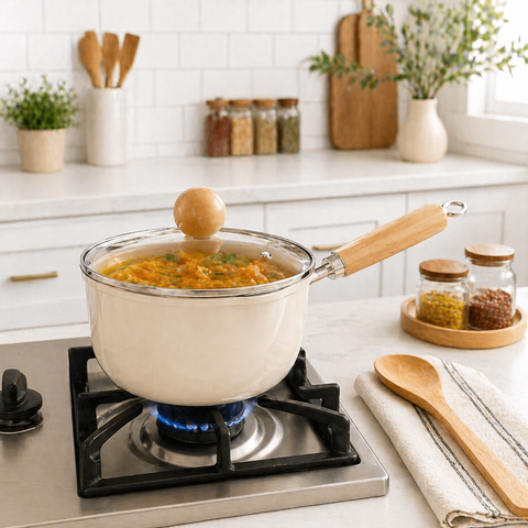 Wood Grip Cookware Pot