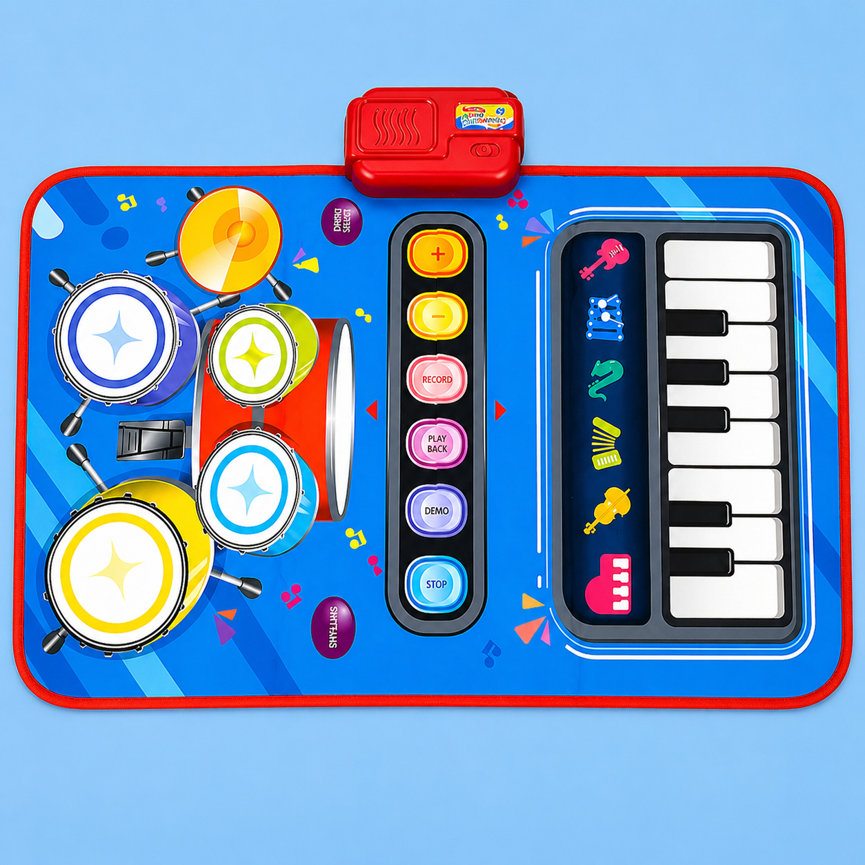 2-in-1 Kids Piano and Drum Play Mat – 2-in-1 Music Fun