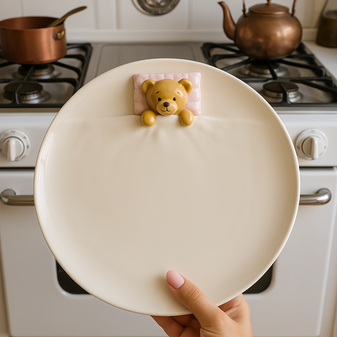 Sleeping Teddy Bear Plate