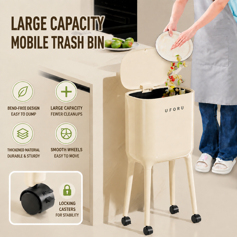 Rolling Trash Bin