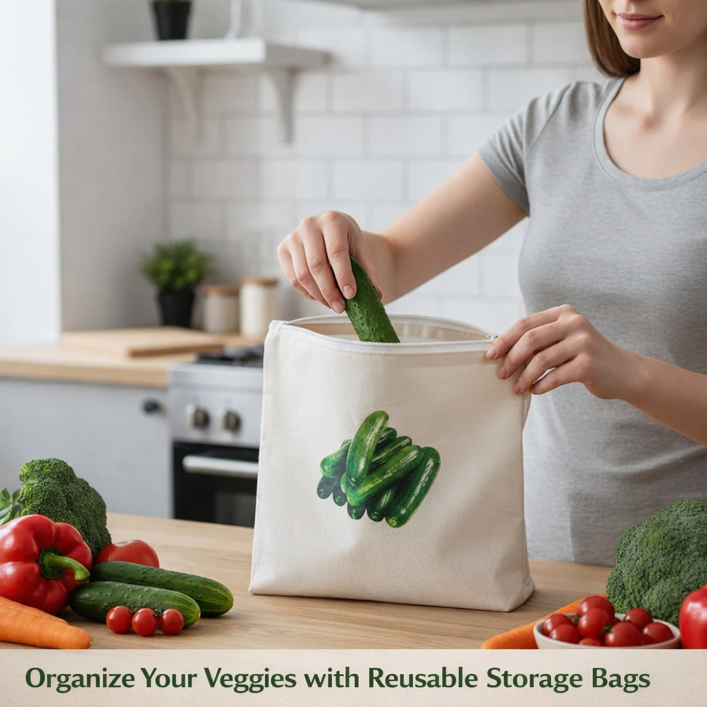 Vegetable & Fruit Storage Bags – Space-Saving Storage