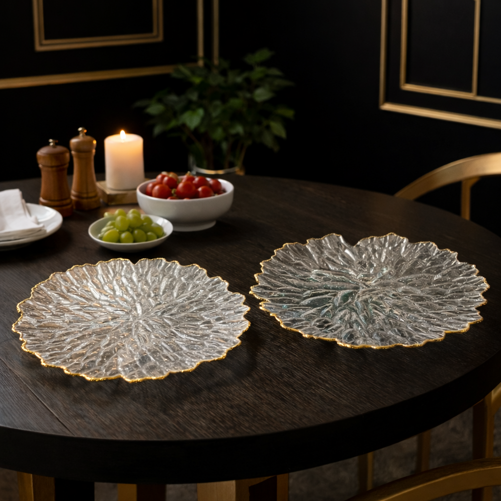 Crystal Glass Serving Plates(Small size) – Crafted from high-quality