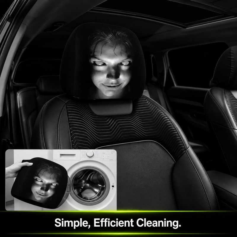 Creepy Face Headrest Covers
