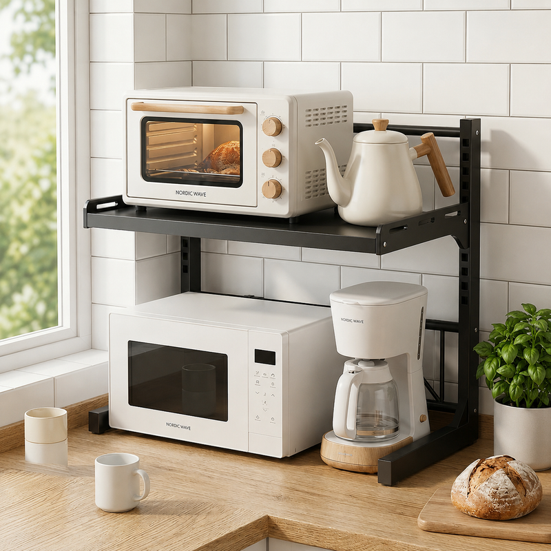 Adjustable Microwave Storage Rack