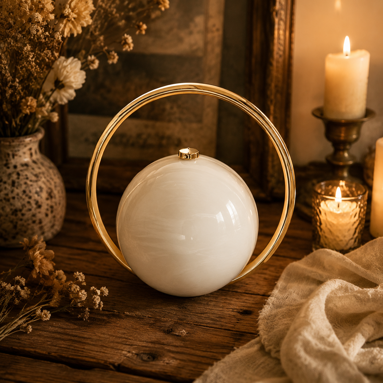 Luxury Round Clutch Bag (White) – Great Gift Choice for Women