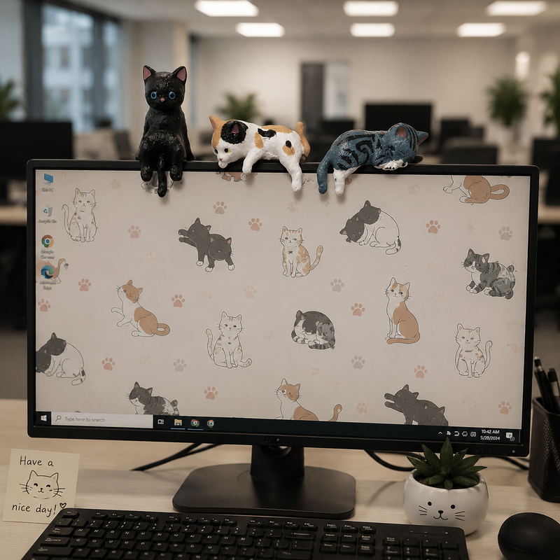 Lazy cat Top Figurines set