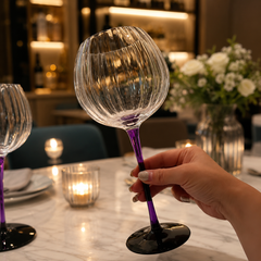 Elegant Purple Stem Glass