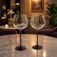 Elegant Purple Stem Glass