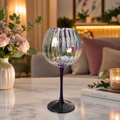 Elegant Purple Stem Glass