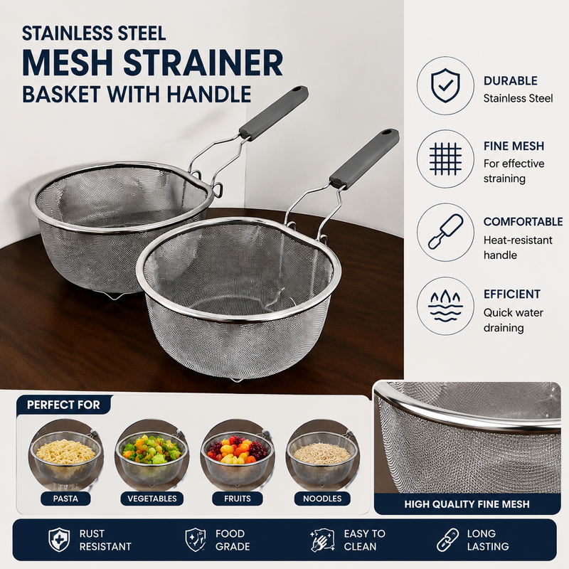Steel Mesh Strainer Basket