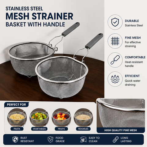 Steel Mesh Strainer Basket