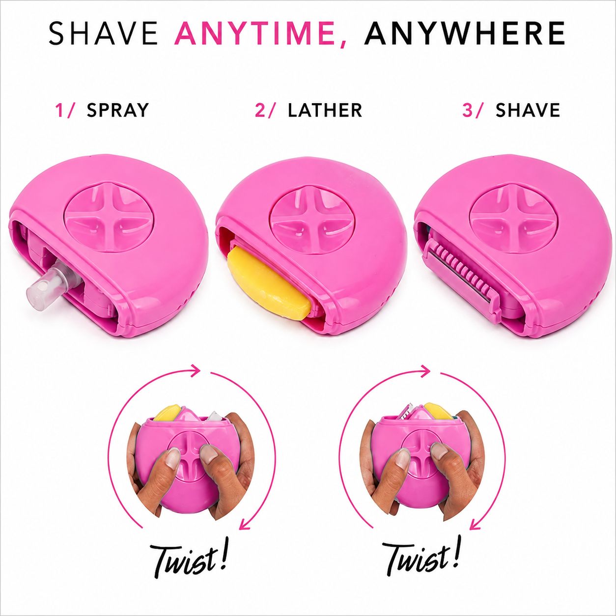 3-in-1 Travel Razor – Gentle on All Skin Types