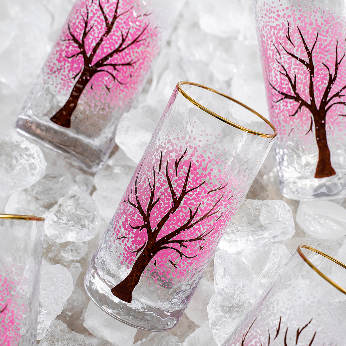 Cherry Blossom Magic Glass – Beautiful Sakura Tree Artwork