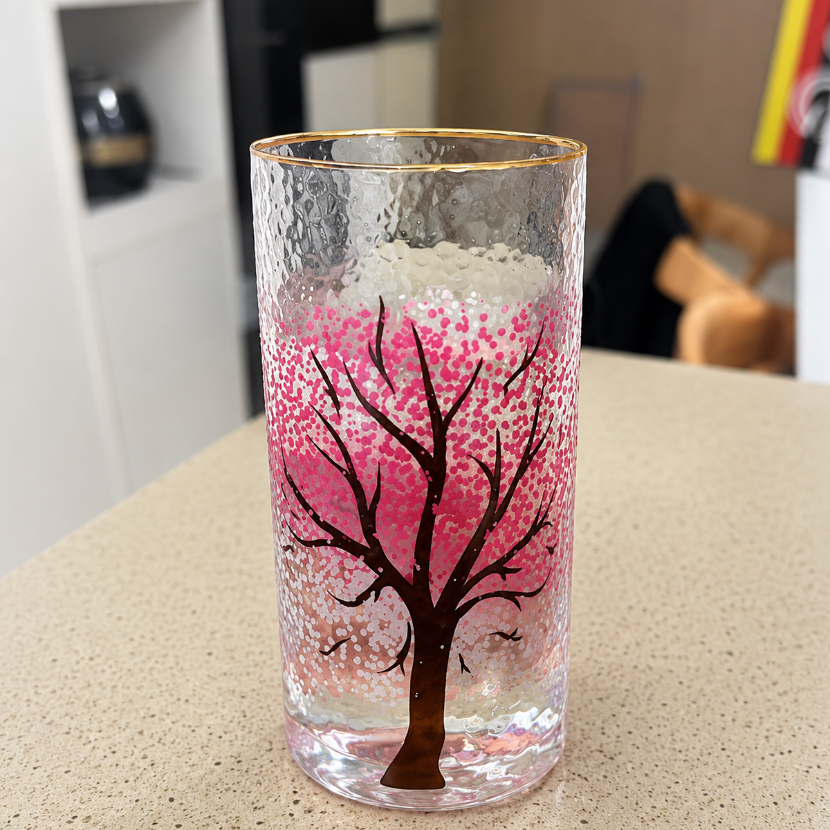 Cherry Blossom Magic Glass – Perfect for cold Beverages