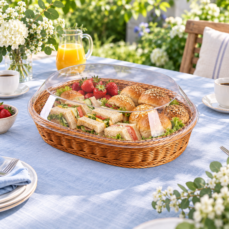 Wicker Basket with Lid