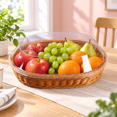 Wicker Basket with Lid