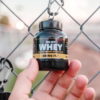 Protein Powder Bottle Keychain