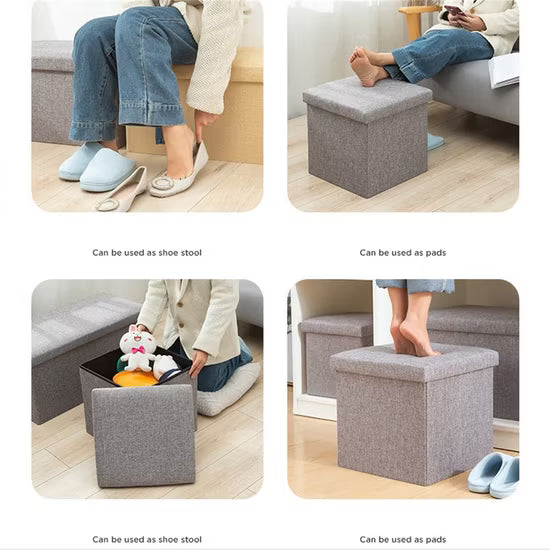 Foldable Storage Stool Cube