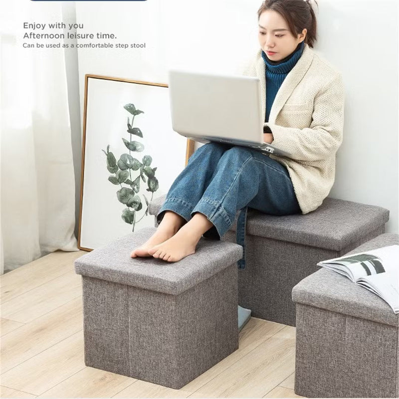 Foldable Storage Stool Cube
