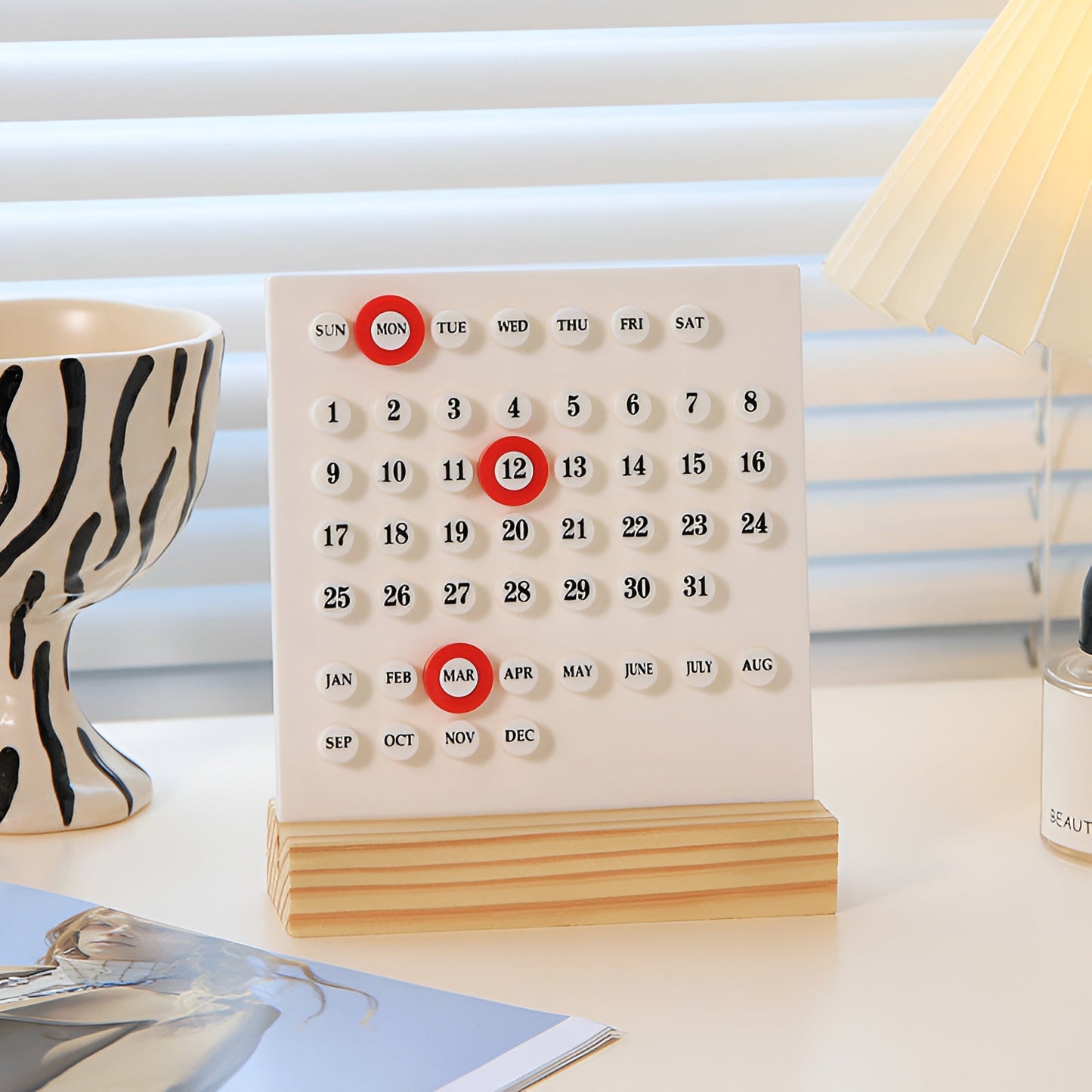Wooden Desk Calendar