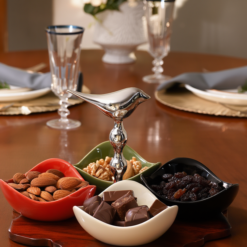 Elegant Bird Snack Tray