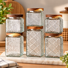 Wooden Lid Glass Storage Jar