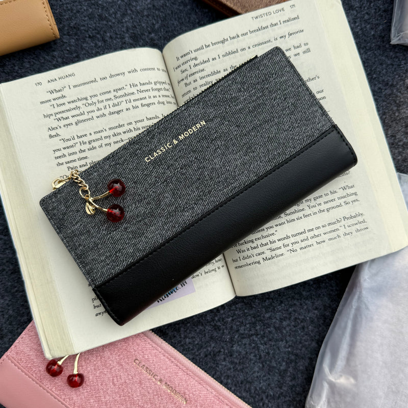 Cherry Zipper Wallet