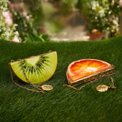 Kiwi & Orange Slice Clutch Bag